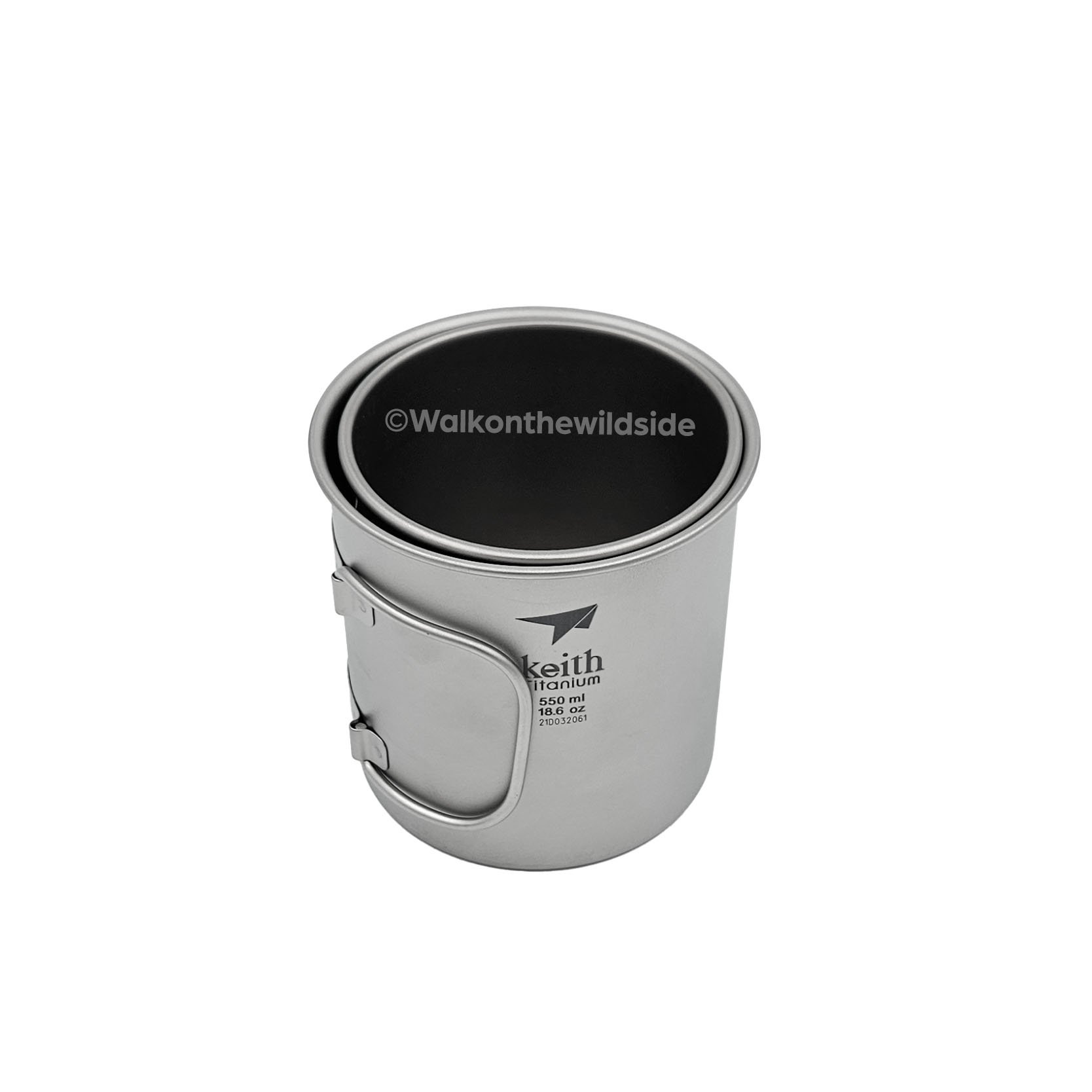 Keith Titanium 550 ml Topf mit 450 ml Tasse darin